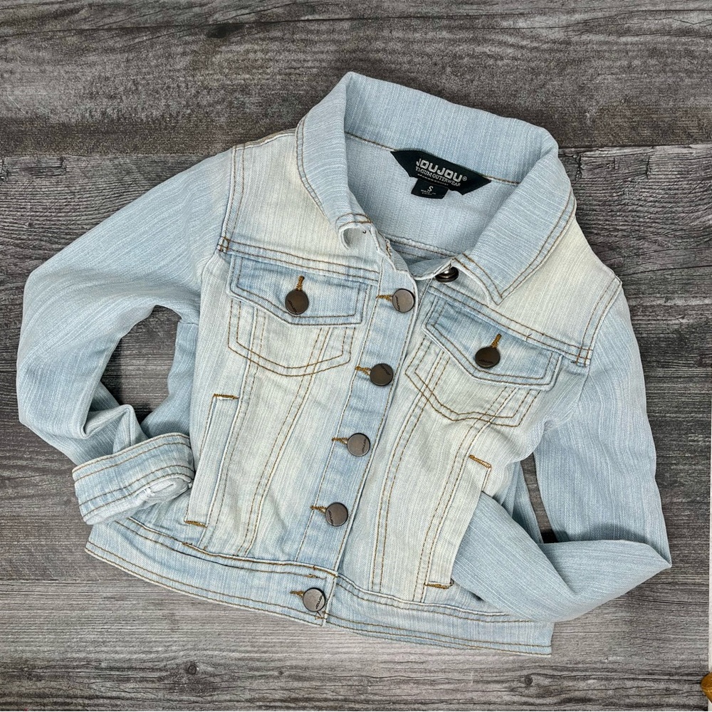 NWOT - Jou Jou Kids S Denim Jacket in Light Blue